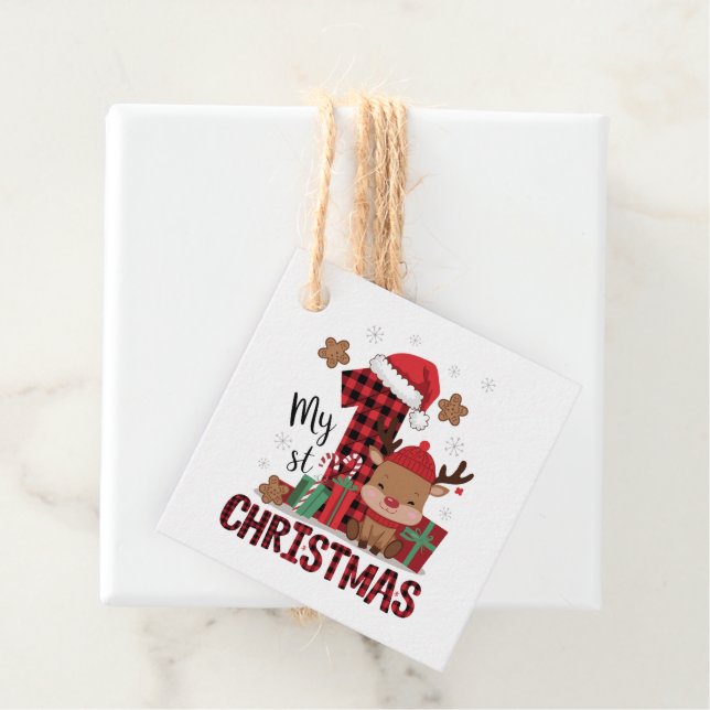 Étiquettes Cadeau Mon premier Noël (En situation)