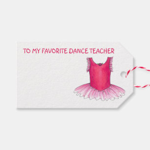 Étiquettes-cadeau Mon professeur de danse favori Ballet Ballerina Tu