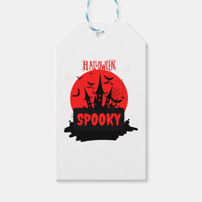 Étiquettes-cadeau Monde Halloween (Devant)