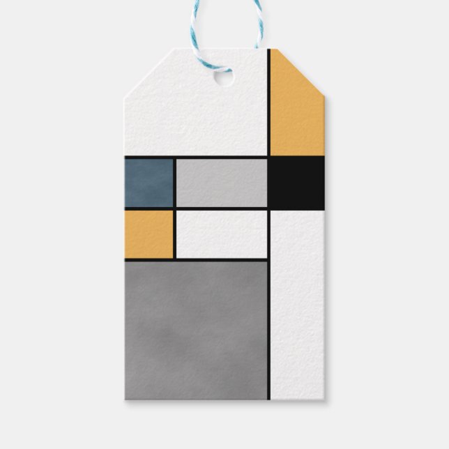 Étiquettes-cadeau Mondrian inspiré (Devant)