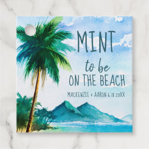 Étiquettes Cadeau Monnaie à être sur la plage Destination Mariage Fa