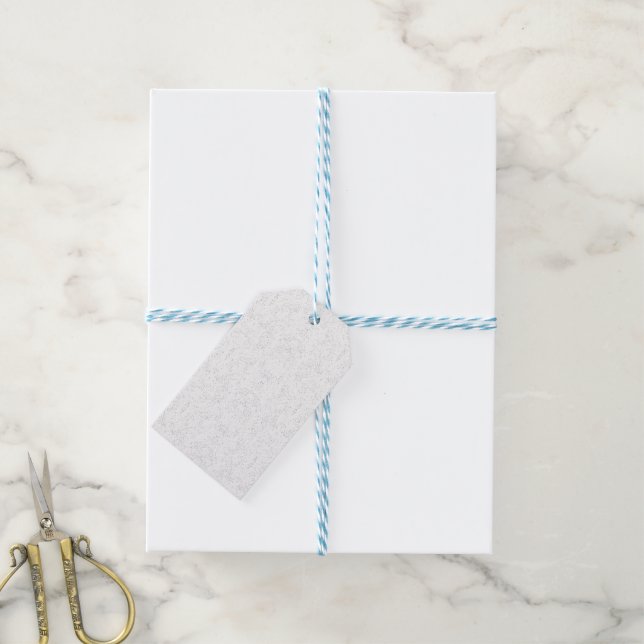 Étiquettes-cadeau Monochrome Floral Pattern – Elegant Seamless Art (Avec de laficelle)