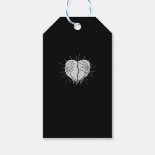 Étiquettes-cadeau Monochrome Squelette Main Avec Coeur Classique