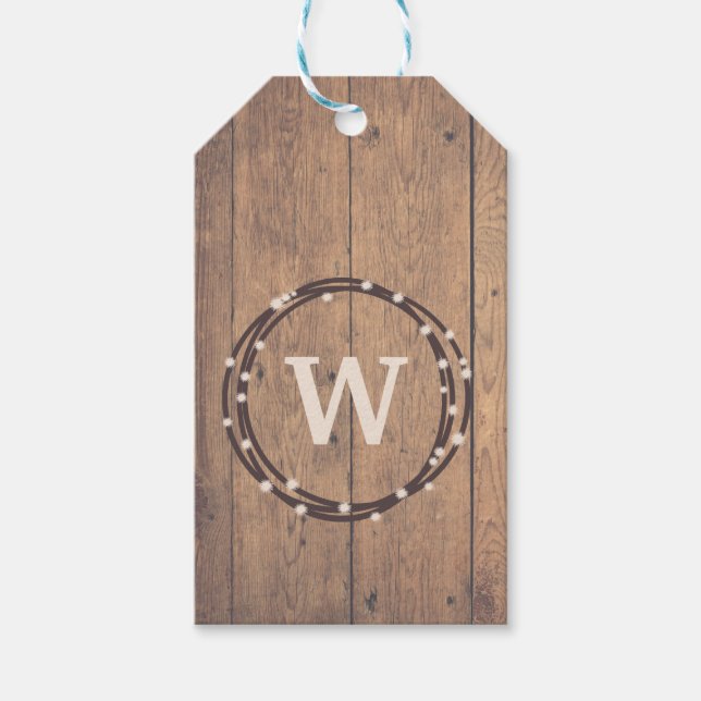 Étiquettes-cadeau Monogram design (Devant)