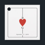 Étiquettes Cadeau Monogramme Coeurs de jeu Mariage de carte<br><div class="desc">Un monogramme unique coeurs jouant style carte mariage design. Un design impressionnant qui utilise des éléments de jeu de cartes pour créer un design de papeterie mariage unique. Un élégant monogramme de mariage de coeur rouge. Un modèle d'une carte à jouer à mariage de faveur marque design avec des éléments...</div>