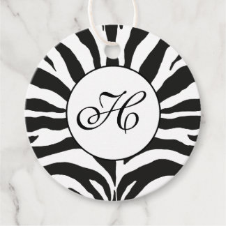 Étiquettes Cadeau Monogramme d'impression Zebra