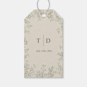 Étiquettes-cadeau Monogramme du Mariage du souffle du bébé