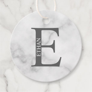Étiquettes Cadeau Monogramme et nom personnalisés