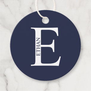 Étiquettes Cadeau Monogramme et nom personnalisés