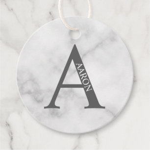 Étiquettes Cadeau Monogramme et nom personnalisés