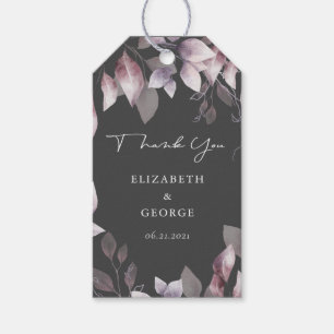 Étiquettes-cadeau monogramme floral de chute lunaire mariage étiquet