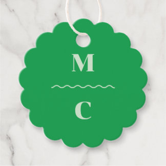 Étiquettes Cadeau Monogramme Mariage de la crosse rétro