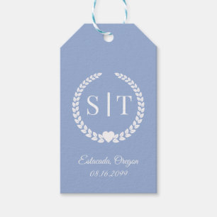 Étiquettes-cadeau Monogramme Minimaliste Élégant Typographie Initial