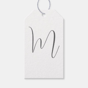Étiquettes-cadeau Monogramme Moderne Simple Minimaliste Ordinaire