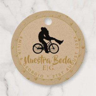 Étiquettes Cadeau Monogramme Nuestra Boda Espagnol Mariage Cadeau Fa