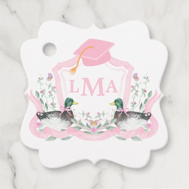 Étiquettes Cadeau Monographie de canard de Mallard Crest (Devant)