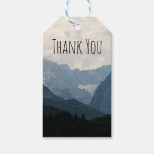 Étiquettes-cadeau Montagnes alpines Nature Photo Pays Merci