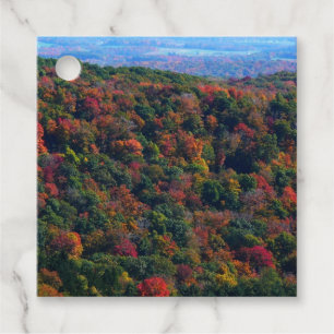 Étiquettes Cadeau Montagnes des Appalaches à l'automne