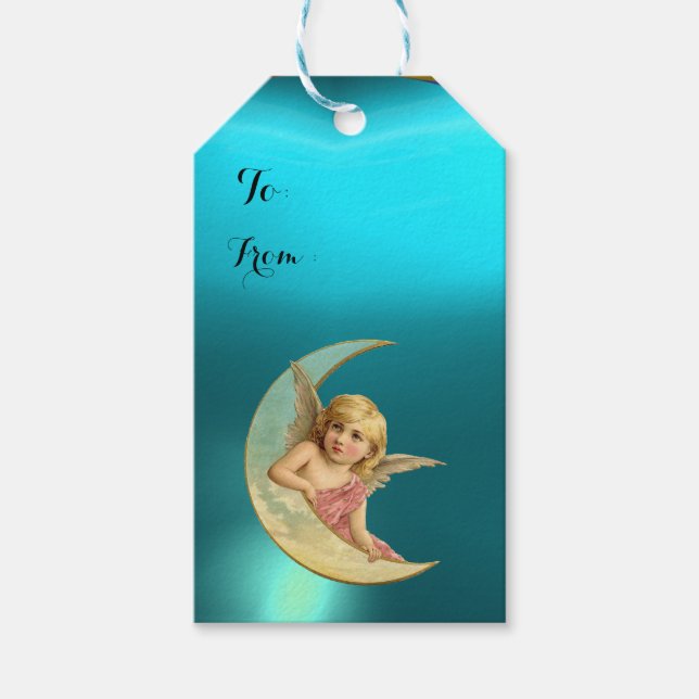 ÉTIQUETTES-CADEAU MOON ANGEL (Devant)