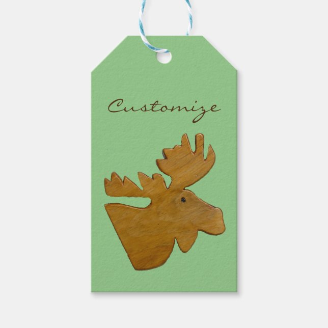 Étiquettes-cadeau Moose Head Thunder_Cove (Devant)
