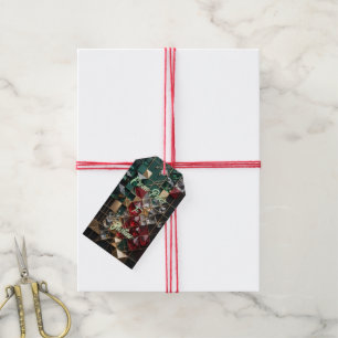Étiquettes-cadeau Mosaïque abstraite de Noël futuriste de luxe
