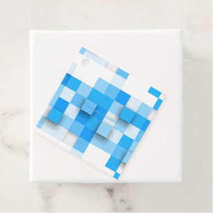 Étiquettes Cadeau mosaïque d'œuvre d'art carrée moderne trois- de Sl