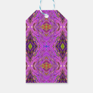 Étiquettes-cadeau Motif Abstrait Rose et Violet Tripant
