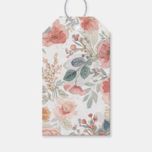 Motif aquarelle floral jardin corail rose