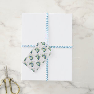 Étiquettes-cadeau Motif arc-en-ciel aquarelle