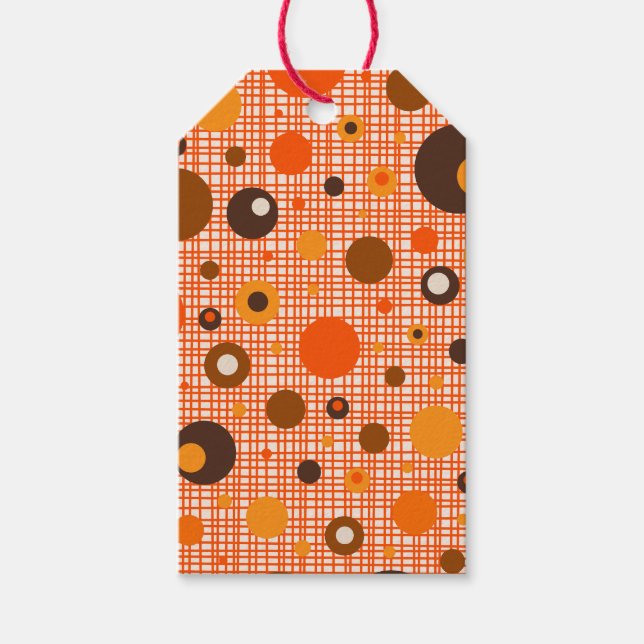 Étiquettes-cadeau Motif atomique moderne du milieu du siècle (Devant)