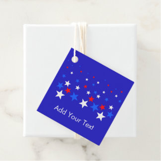 Étiquettes Cadeau Motif bleu, rouge et blanc
