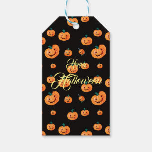 Étiquettes-cadeau Motif Citrouille Halloween