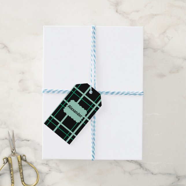 Étiquettes-cadeau Motif cool trié (Avec de laficelle)