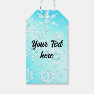 Étiquettes-cadeau Motif Crystal Snowflakes