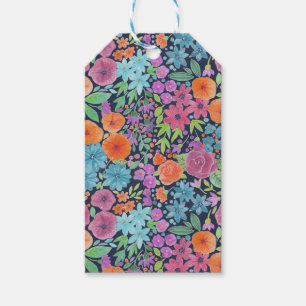 Étiquettes-cadeau Motif d'aquarelle florale