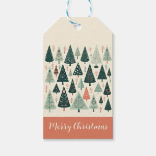 Étiquettes-cadeau Motif d'arbre de Noël