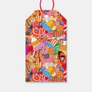 Étiquettes-cadeau Motif de bonbons d'Halloween