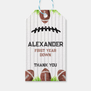 Étiquettes-cadeau Motif de football 1E année de bas