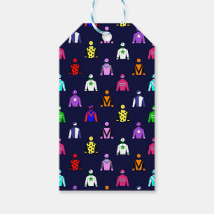 Étiquettes-cadeau Motif de la soie de jockey à cheval
