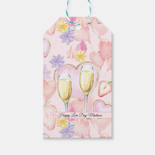 Étiquettes-cadeau Motif de l'aquarelle de Love Day