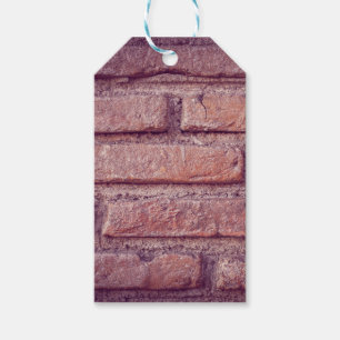 Étiquettes-cadeau Motif de mur en briques anciennes Décoration rusti