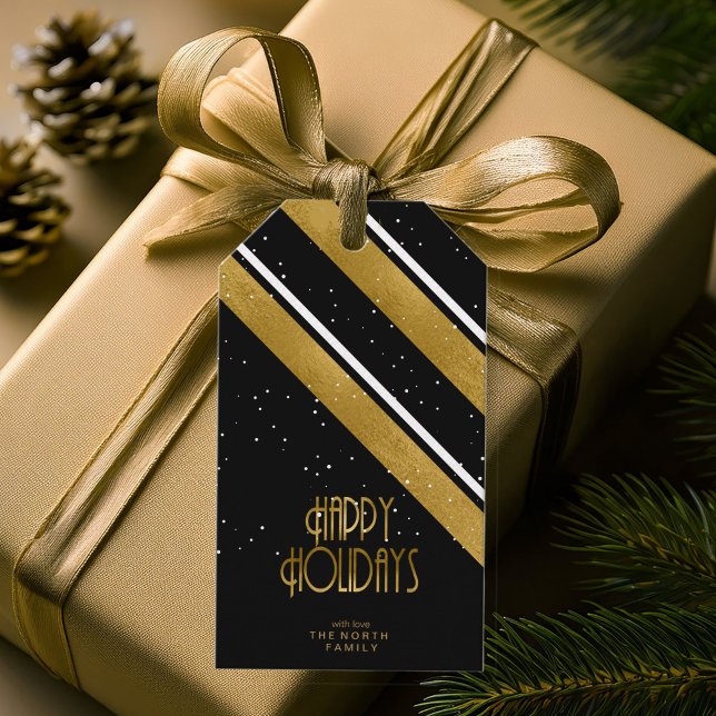 Étiquettes-cadeau Motif de Noël Gold ID862 (Créateur téléchargé)