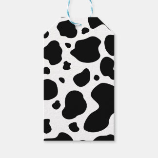 Étiquettes-cadeau Motif de points de vache Poster de animal noir et 
