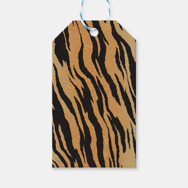Étiquettes-cadeau Motif de tigre (Devant)