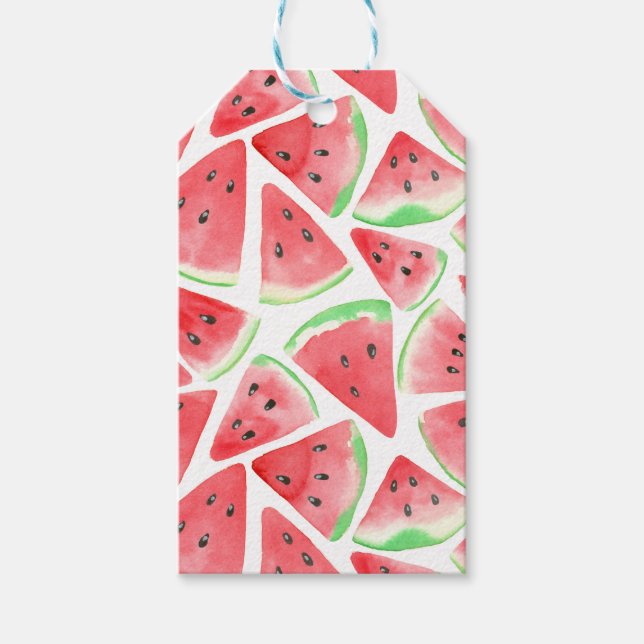 Étiquettes-cadeau Motif de tranches de pastèque (Devant)