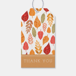 Étiquettes-cadeau Motif des feuilles d'automne peintes