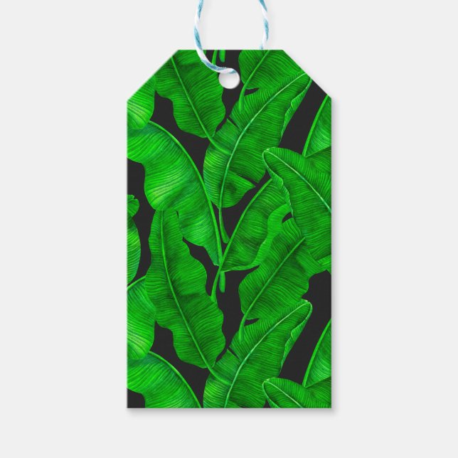Étiquettes-cadeau Motif feuille de banane (Devant)