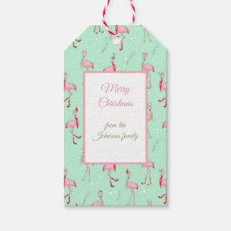 Étiquettes-cadeau Motif Flamingo rose pâle