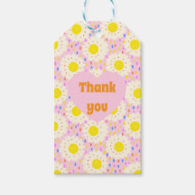 Motif floral de daisy rose rétro des années 70