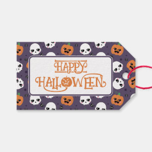 Étiquettes-cadeau Motif Kawaii Halloween